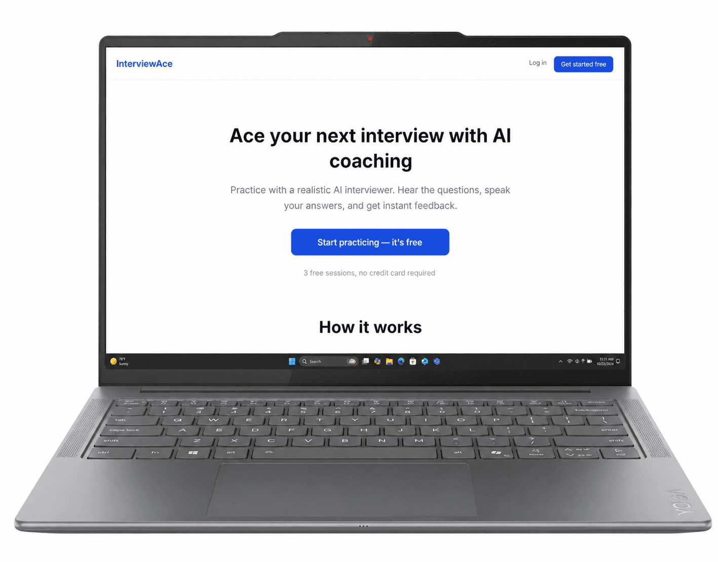 InterviewAce on laptop